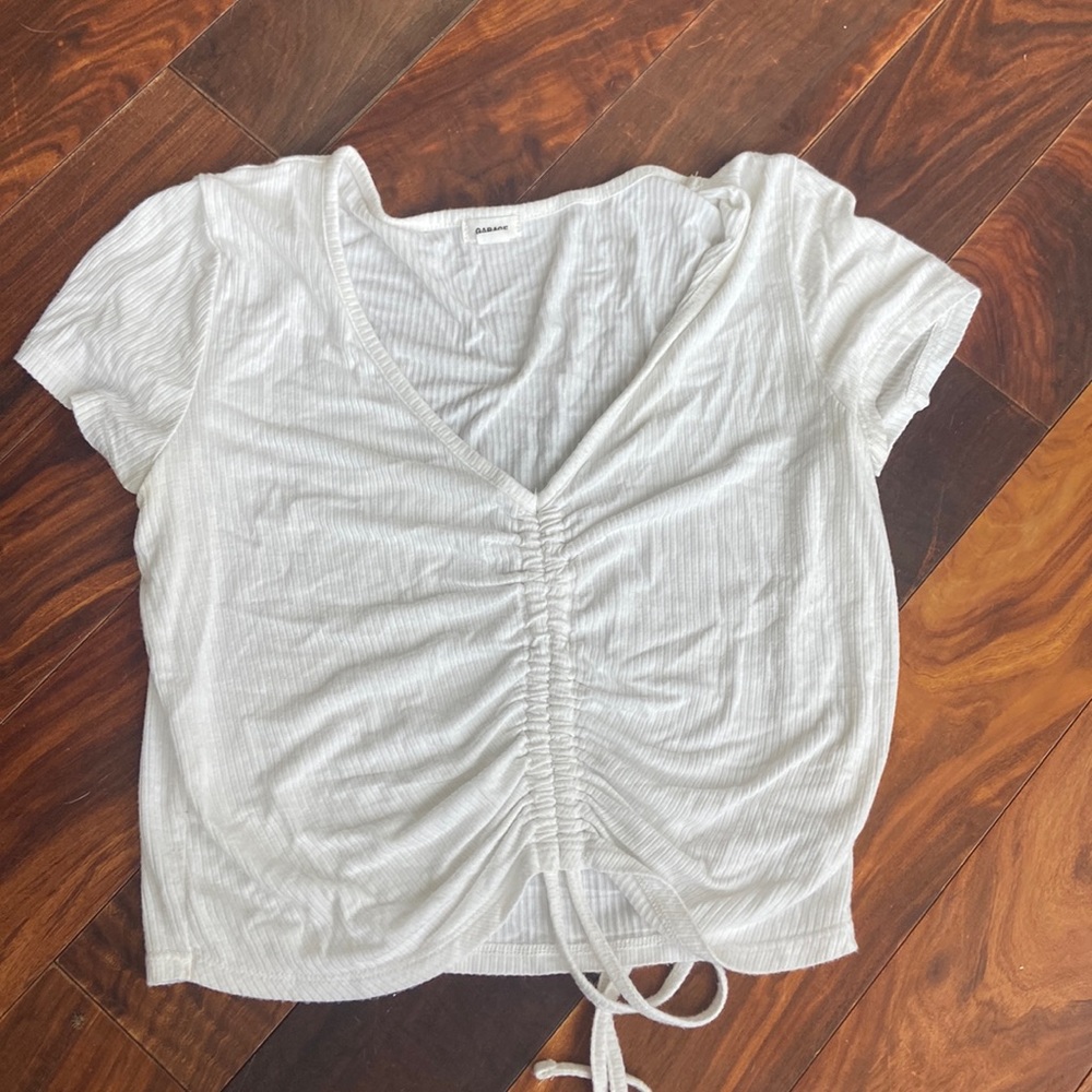 GARAGE WHITE TIE SINCH TOP